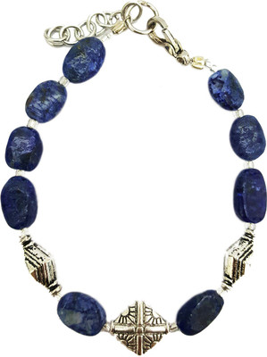 

Mehrunnisa Metal Bracelet, Silver;blue
