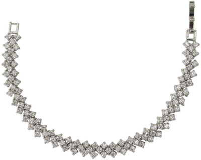 Taj Pearl Alloy Cubic Zirconia Sterling Silver Bracelet