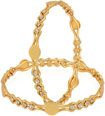 ZENEME Alloy Cubic Zirconia Bangle Set(Pack of 2)