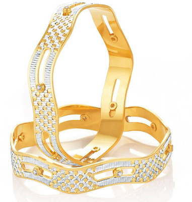 

Sukkhi Alloy Gold-plated, Rhodium Bangle Set(Pack of 2, Gold;white