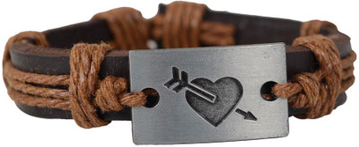 

Taj Pearl Leather Bracelet, Brown