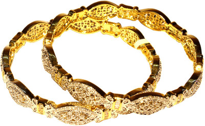 55% OFF on Affinity Alloy Cubic Zirconia Gold-plated Bangle Set(Pack of 2) 55% OFF on Affinity Alloy Cubic Zirconia Gold-plated Bangle Set(Pack of 2)
