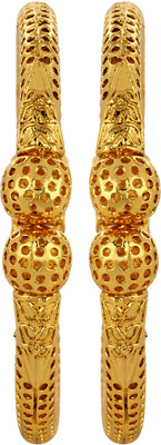 69% OFF on Adwitiya Collection Copper Gold-plated Bangle Set(Pack of 2)