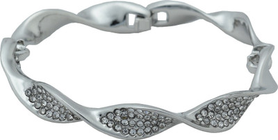 

High Trendz Alloy Cubic Zirconia Sterling Silver Bangle, Multicolor