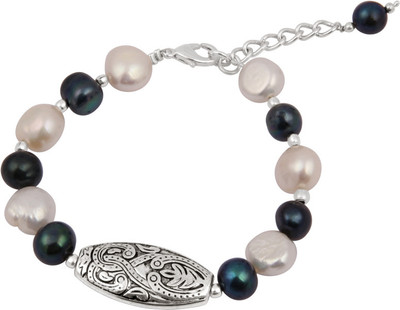 

Pearlz Ocean Alloy Bracelet, White;blue
