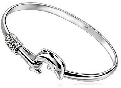 Silver Shoppee Alloy Cubic Zirconia Rhodium Bracelet