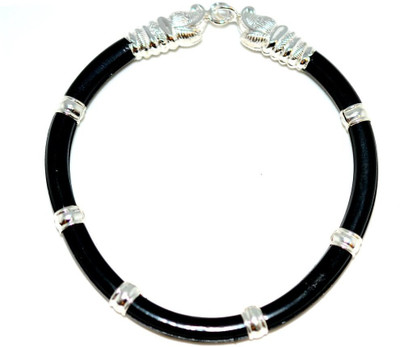 

Swank Silver Rubber Bracelet, Multicolor