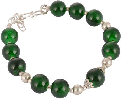 

Subharpit Alloy Crystal Charm Bracelet, Green;silver