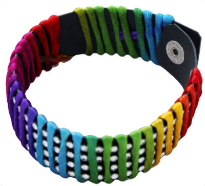 

Rich & Famous Leather Bracelet, Black