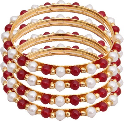 90% OFF on Classique Designer Jewellery Alloy Crystal Rhodium Bangle Set(Pack of 4)