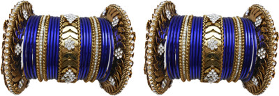 

My Design Alloy Gold-plated Bangle Set(Pack of 50), Blue