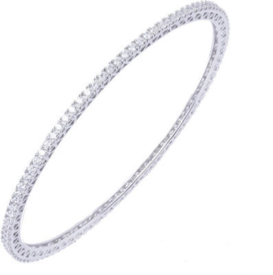 

Peora Alloy Rhodium Bangle, Silver