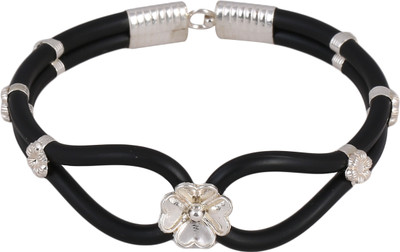 

Siri Creations Silver Silver Kada, Black