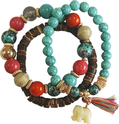 Young & Forever Alloy Beads Bracelet Set(Pack of 3)