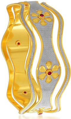 

Sukkhi Alloy Cubic Zirconia Gold-plated, Rhodium Bangle, Gold;white