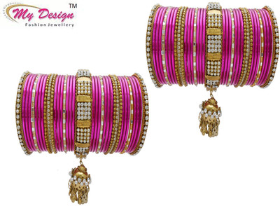 

My Design Alloy Gold-plated Chudas(Pack of 74), Multicolor