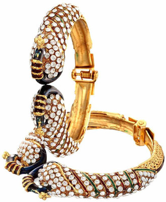 

You Bella Alloy Cubic Zirconia Bangle Set(Pack of 2, Multicolor