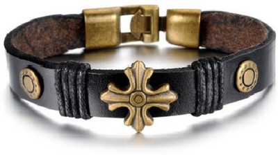 

Aaishwarya Leather Bracelet, Black