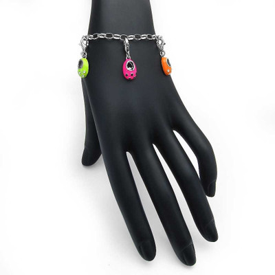 59% OFF on Johareez Sterling Silver Charm Bracelet