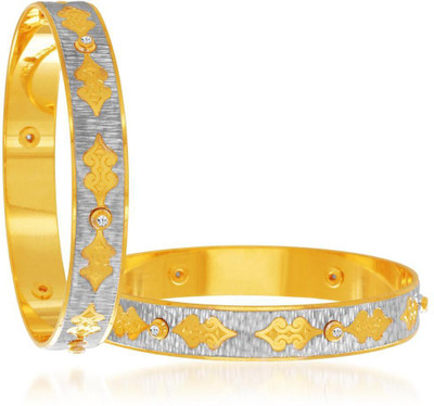 

Sukkhi Alloy Gold-plated, Rhodium Bangle Set(Pack of 2, Gold;white