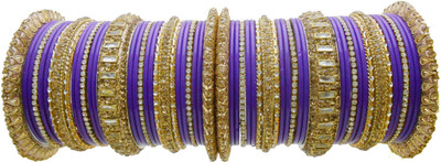 

My Design Lac Gold-plated Chudas(Pack of 58), Multicolor