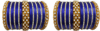 

My Design Alloy Gold-plated Bangle Set(Pack of 50), Blue