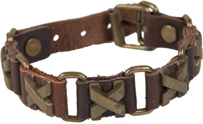 

Taj Pearl Leather Bracelet, Brown