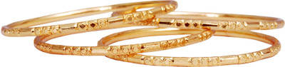

Jewbang Alloy Bangle Set(Pack of 4), Gold
