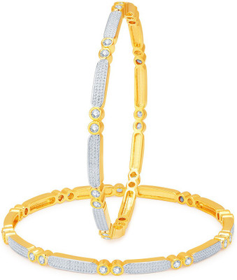 

Sukkhi Alloy Cubic Zirconia Gold-plated, Rhodium Bangle Set(Pack of 2, Gold;white