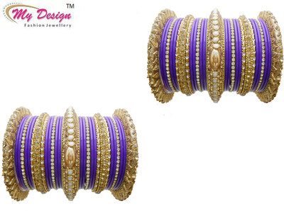 

My Design Lac Gold-plated Chudas(Pack of 58), Multicolor