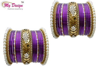 

My Design Alloy Gold-plated Chudas(Pack of 46), Multicolor