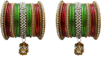 

My Design Alloy Gold-plated Bangle Set(Pack of 42), Multicolor
