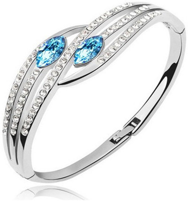 

Caratcube Alloy Crystal Gold-plated Bracelet, Blue