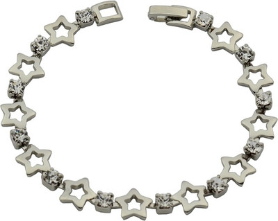 

High Trendz Alloy Cubic Zirconia Sterling Silver Bracelet