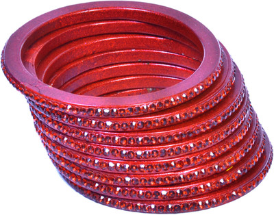 

Daily Shop Lac Bangle Set(Pack of 8), Red