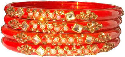 Mann Retails Glass Bangle Set(Pack of 4)