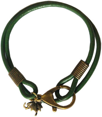 

Rich & Famous Leather Bracelet, Green