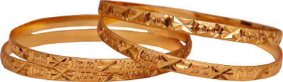 

Jewbang Alloy Gold-plated Bangle Set(Pack of 4)