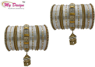 

My Design Alloy Gold-plated Chudas(Pack of 74), White