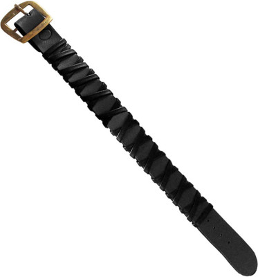 

Rich & Famous Leather Bracelet, Black