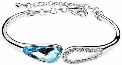 Silver Shoppee Alloy Crystal Rhodium Bracelet