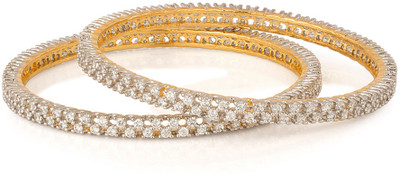 52% OFF on Voylla Alloy Cubic Zirconia Gold-plated Bangle Set(Pack of 2) 52% OFF on Voylla Alloy Cubic Zirconia Gold-plated Bangle Set(Pack of 2)