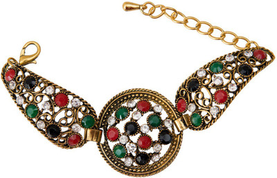 

Taj Pearl Alloy Bracelet, Yellow