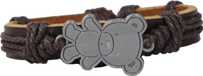 

Taj Pearl Leather Bracelet, Brown