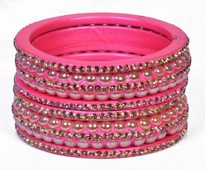 

Daily Shop Lac Bangle Set(Pack of 6), Pink