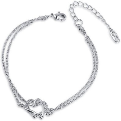 Silver Shoppee Alloy Crystal Gold-plated Bracelet