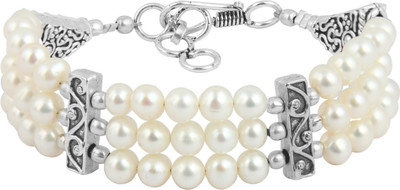 

Pearlz Ocean Alloy Pearl Bracelet, White