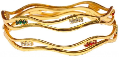 34% OFF on JEWBANG Enamel, Copper, Alloy, Bronze, Brass Bangle Set(Pack of 2)