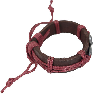 

Taj Pearl Leather Bracelet, Brown