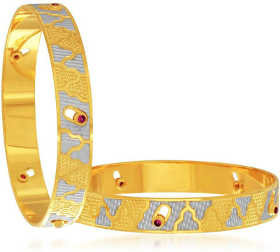 

Sukkhi Alloy Cubic Zirconia Gold-plated, Rhodium Bangle Set(Pack of 2, Gold;white